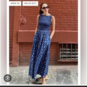 Hill House Blue Trellis Cosima Maxi Dress